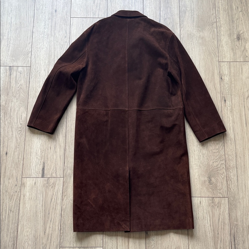 Madewell Single-Breasted Topcoat in Suede Women’s XL Brown Dark Roast NWT - Picture 7 of 9